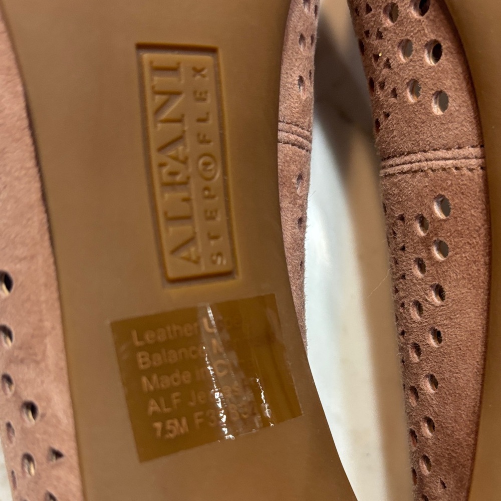 Alfani Brown Perforated Pointed-Toe Pumps - Picture 12 of 16